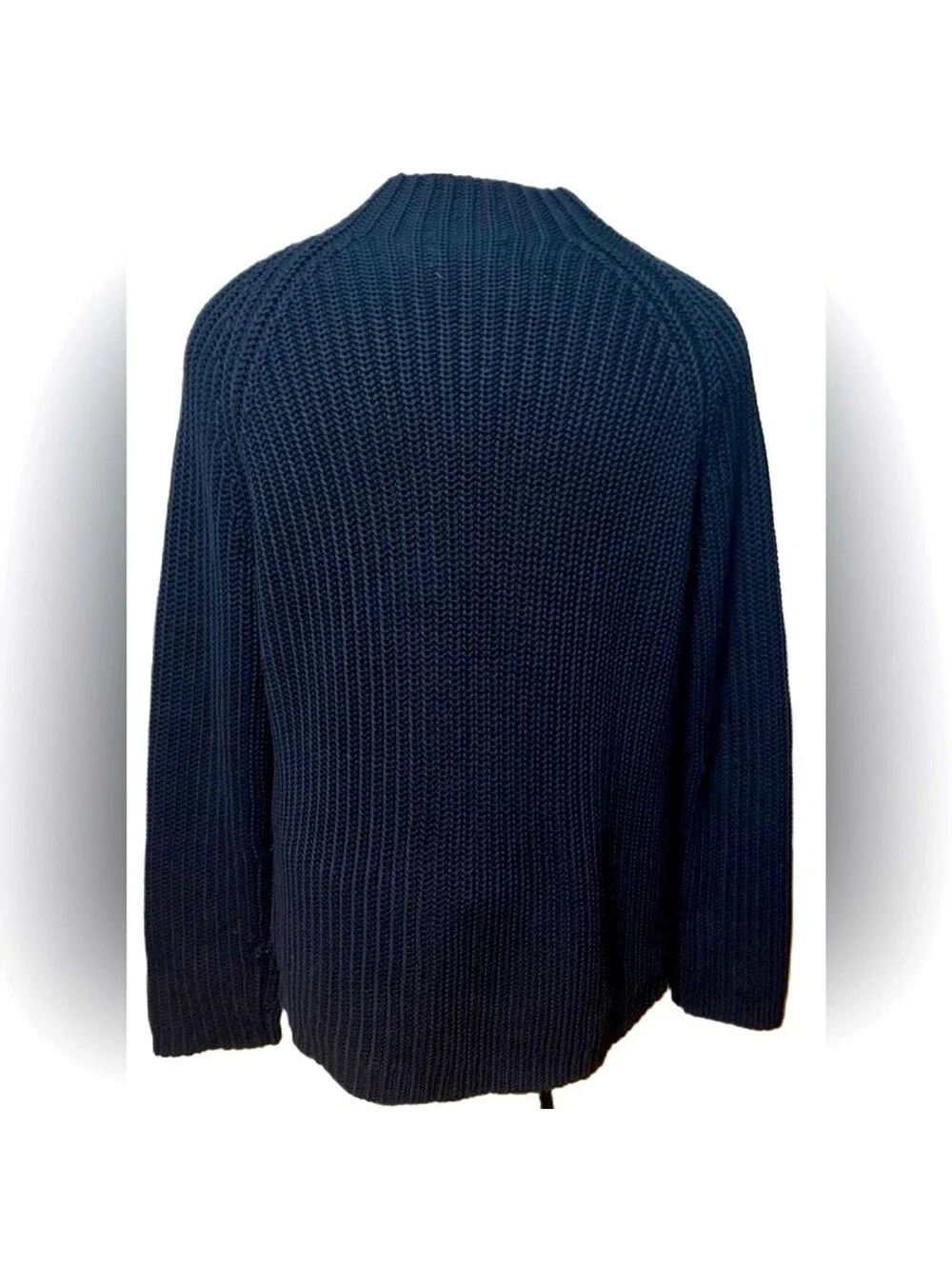 J. Crew Men’s XL Heritage Sweater Black Cotton Knit Heavy Long Sleeve Casual